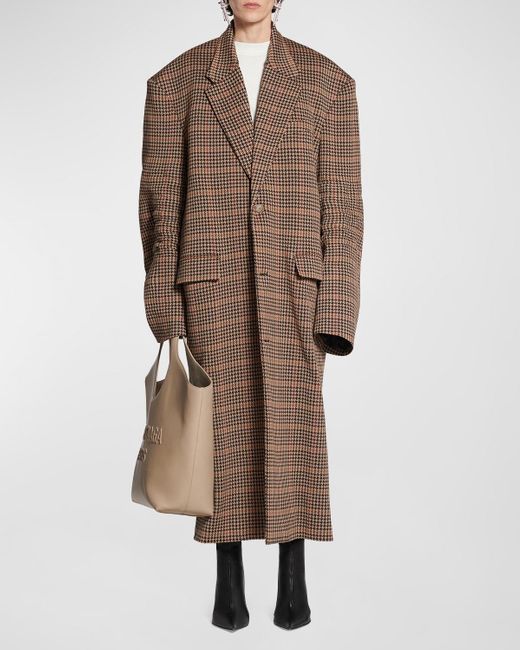 Balenciaga Brown Tailored Knitted Coat