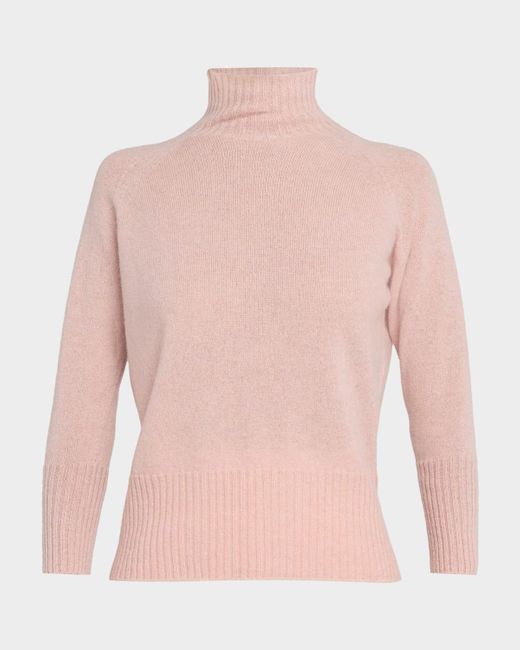 Simone Rocha Pink Turtleneck Ribbon Back Cutout Cashmere Sweater