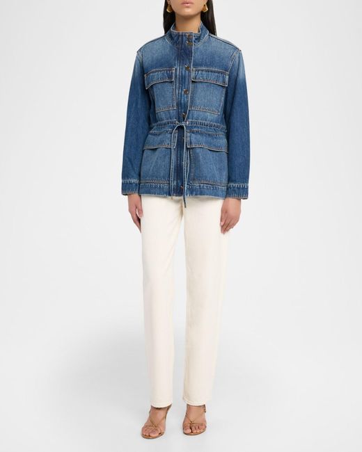 Veronica Beard Blue Truman Denim Anorak Jacket