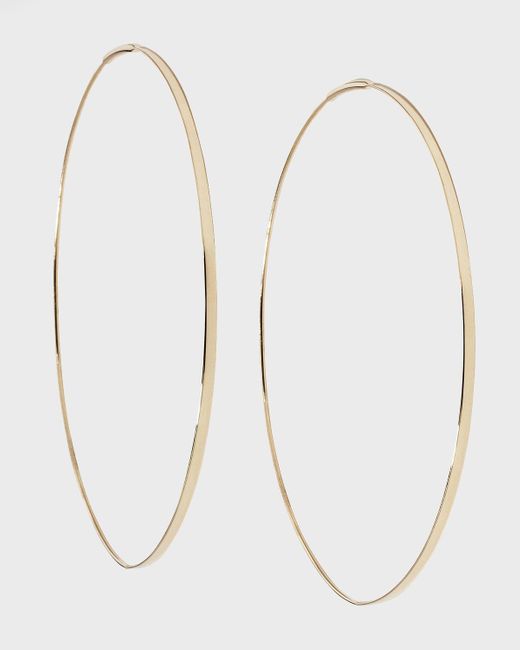 Lana Jewelry White Flat Magic 14k Hoop Earrings