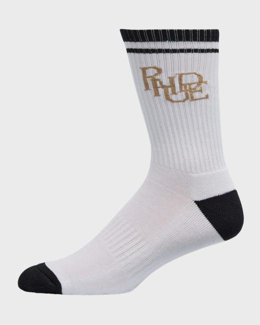 Rhude Multicolor Scribble Logo Crew Socks for men