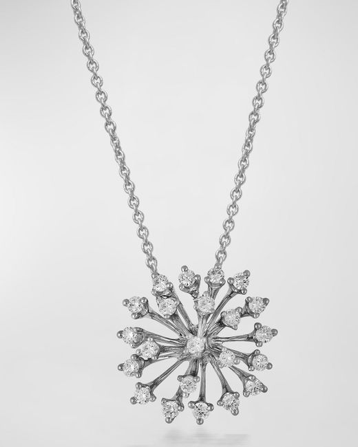 Hueb White 18k Luminus Gold Pendant Necklace With Diamonds, 16"l
