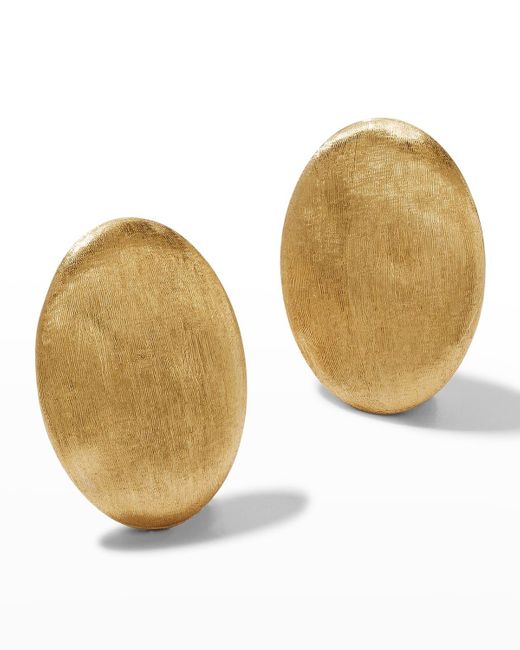 Marco Bicego Natural Siviglia Yellow Gold Oval Stud Earrings