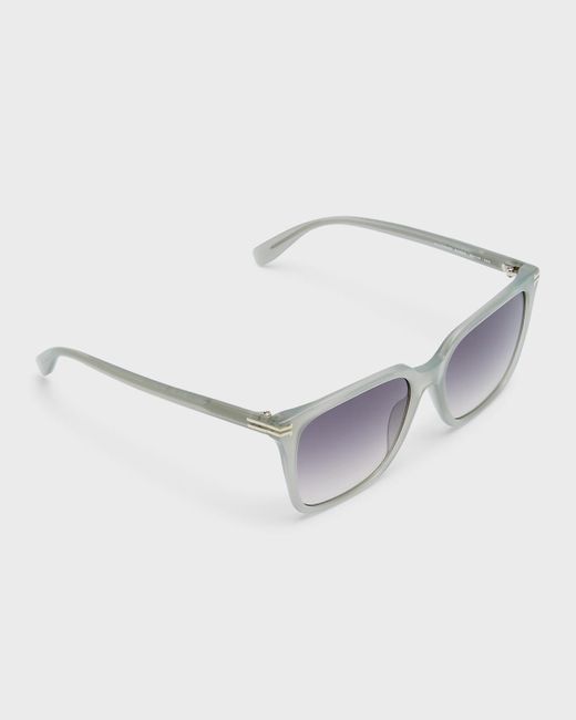 Marc Jacobs Natural Sleek Gradient Acetate Square Sunglasses