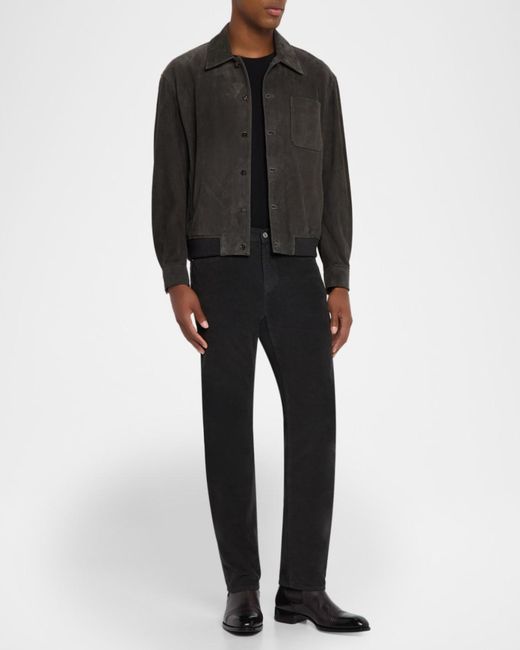 FRAME Black Apos;S Suede Bomber Jacket for men