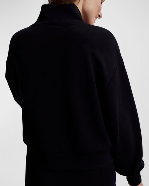 Varley Black Davidson Partial-Zip Sweatshirt