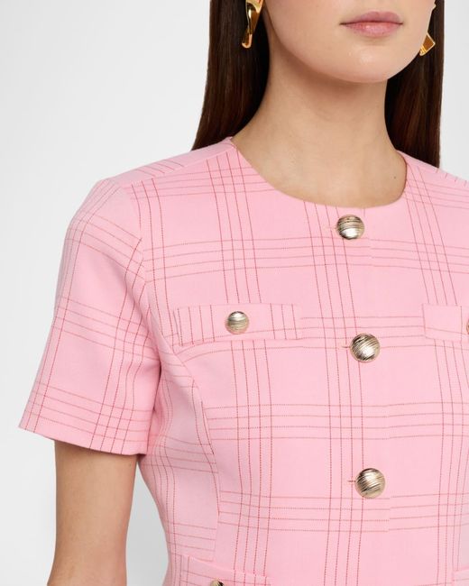 Generation Love Pink Reyes Windowpane Suiting Jacket