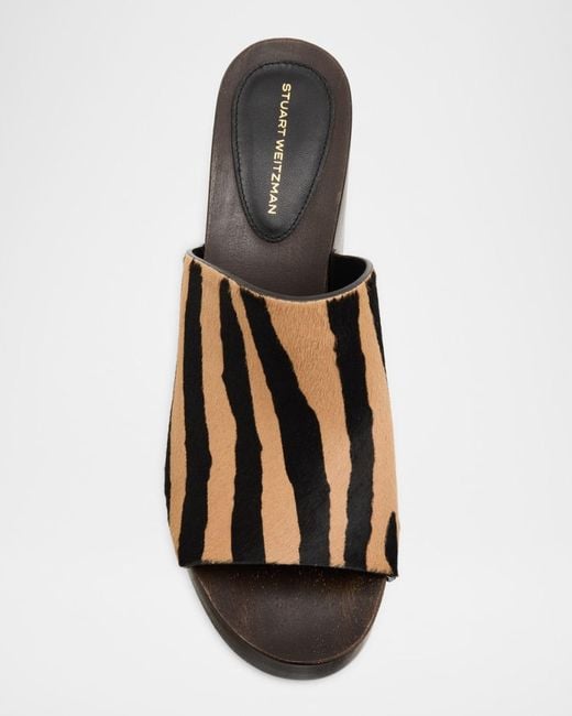 Stuart Weitzman Brown Kate Clog Slide