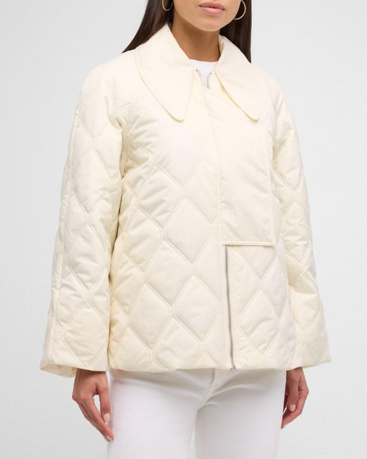 Ganni Natural Quilted Ripstop Jacket