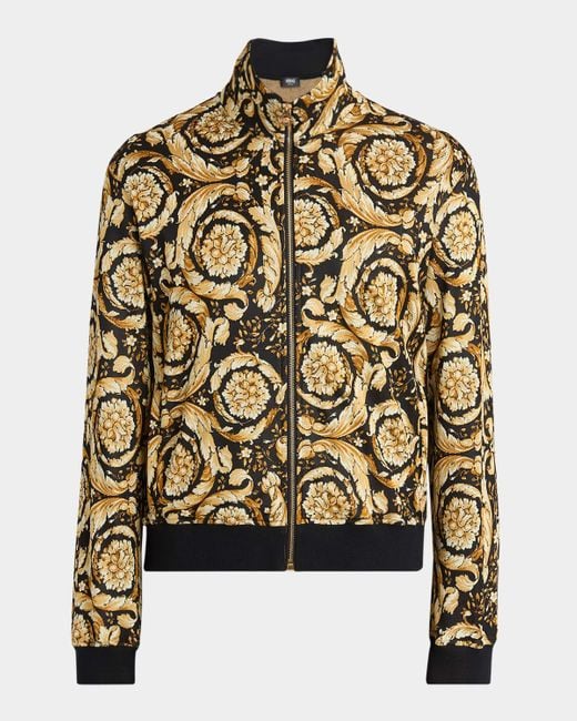 Versace Metallic Barocco Track Jacket for men