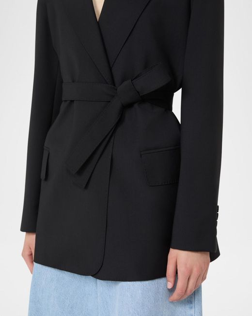 Max Mara Black Talento Wrap Blazer