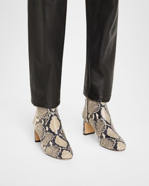 Stuart Weitzman Natural Babette-Printed Leather Booties