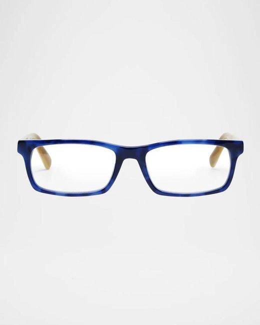 Eyebobs Metallic Number Cruncher Rectangle Acetate Reader Glasses