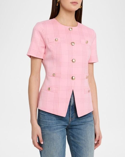 Generation Love Pink Reyes Windowpane Suiting Jacket