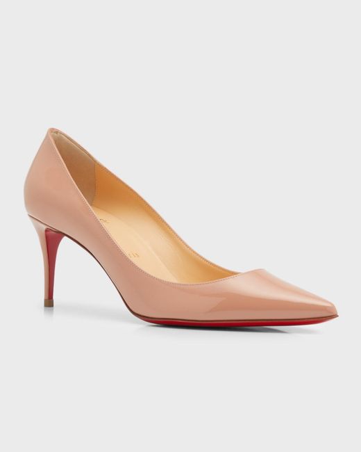 Libotin Christian Louboutin 70Mm Kate Patent Pumps in Pink | Lyst