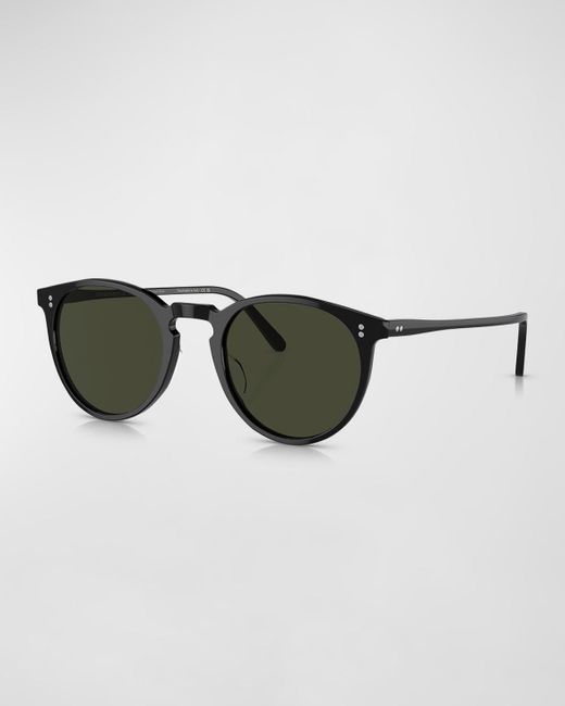 Oliver Peoples Green O'Malley Round Acetate Sunglasses