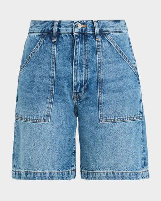 FRAME Blue The Utility Shorts