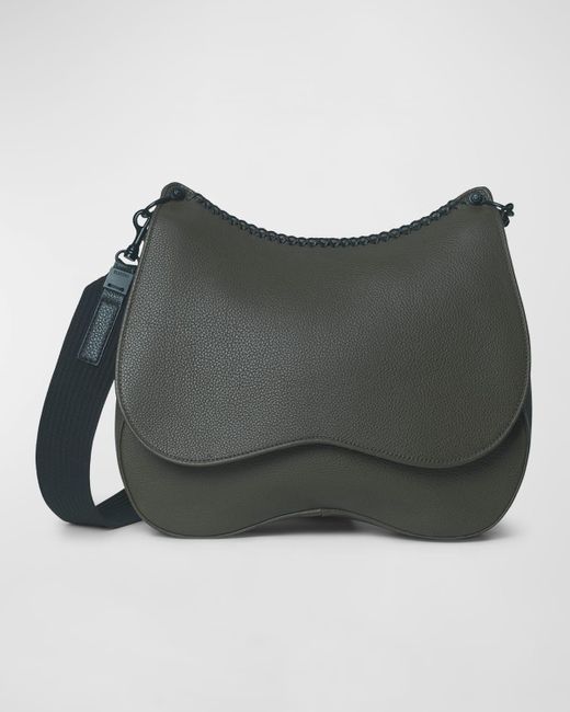 Callista Gray Iconic Leather Saddle Bag