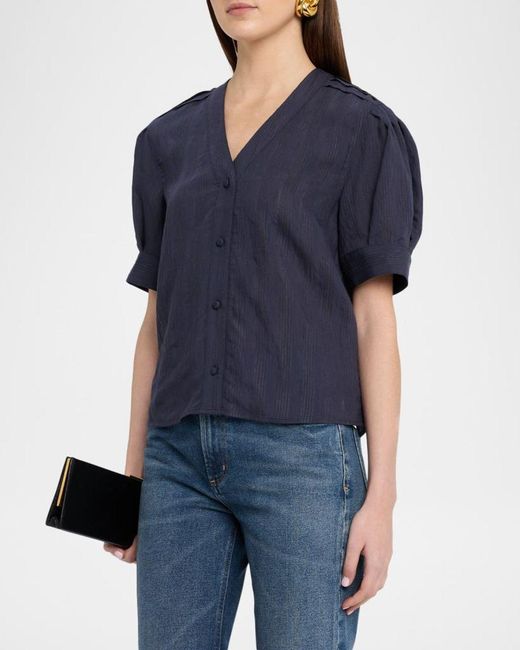 Rag & Bone Blue Taylor Button-Down Shirt