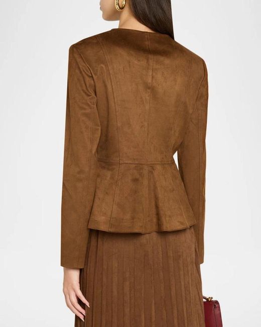 MILLY Brown Reina Peplum Jacket