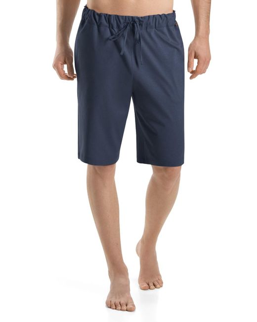Hanro Blue Night & Day Knit Lounge Shorts for men