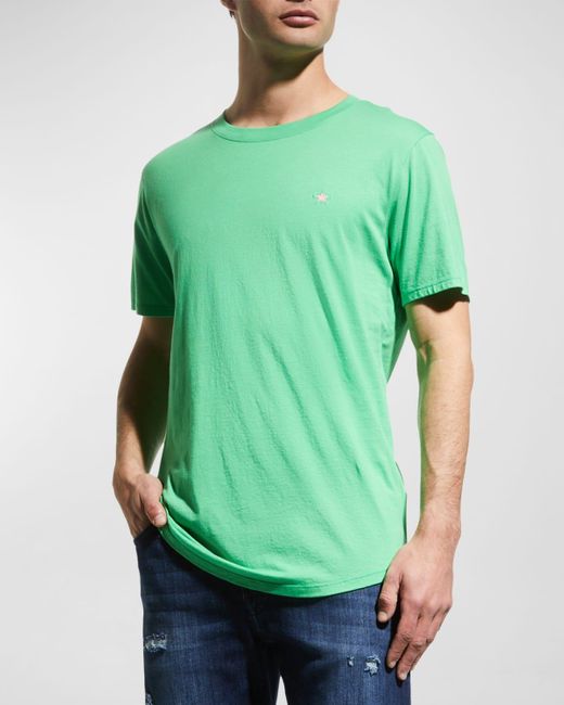 Jared Lang Green Star Pima Cotton T-Shirt for men