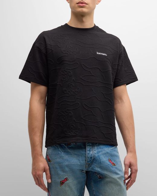 ICECREAM Blackened Oversize Knit T-Shirt for men