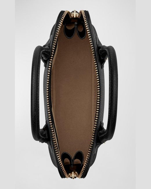 Tory Burch Black Swing Mini Pebbled Leather Top-Handle Bag