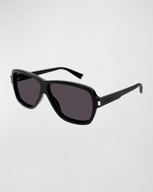 Saint Laurent Black Sl 609 Carolyn Acetate Aviator Sunglasses for men