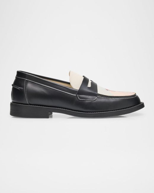 Duke & Dexter Black Wilde Advanced Guard Penny Loafers for men