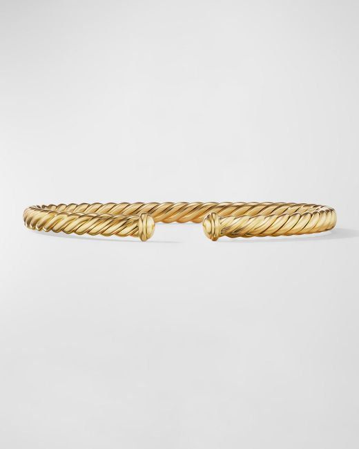 David Yurman Natural Cablespira Oval Bracelet In 18k Gold, 4.5mm