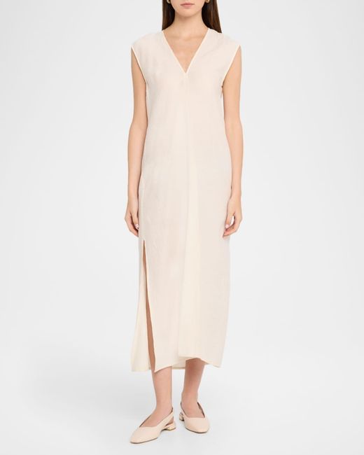 Stuart Weitzman White Stassi Leather Slingback Flats