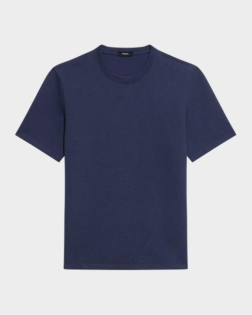 Theory Blue Delroy Double-Knit T-Shirt for men
