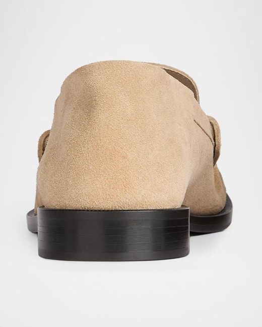 Balmain Natural Apos;S Suede Bit Loafers for men