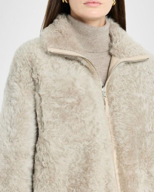 UTZON Natural Jeena Reversible Shearling Jacket