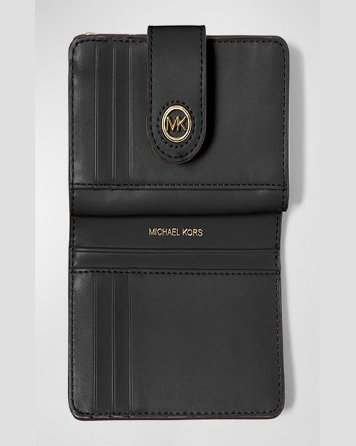 MICHAEL Michael Kors Black Charm Small Pocket Compact Wallet