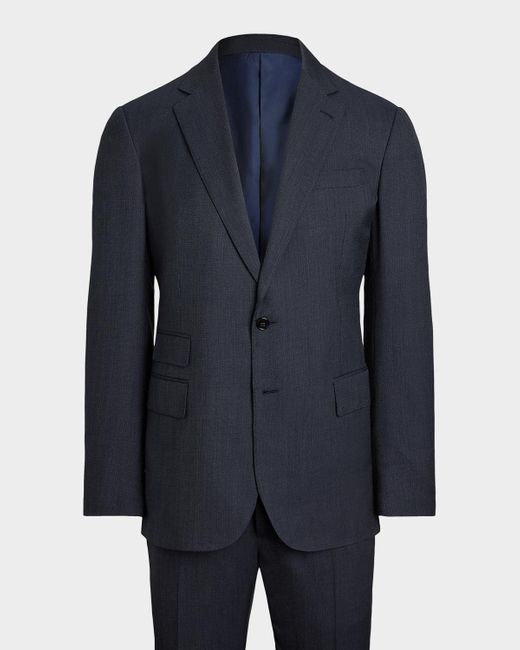 Ralph Lauren Blue Kent Wool And Cashmere Pin-Dot Suit for men