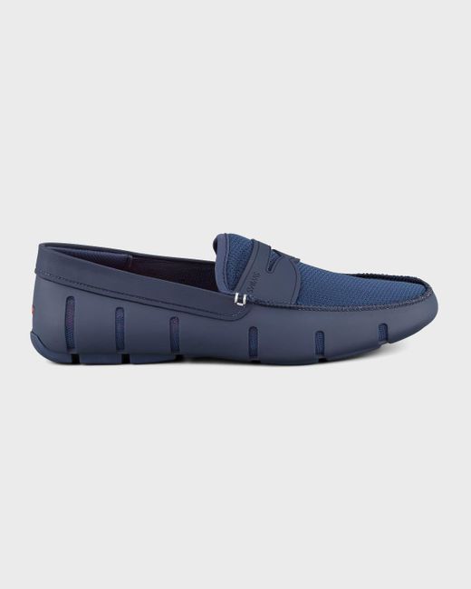 Swims Blue Mesh And Rubber Penny Loafer for men
