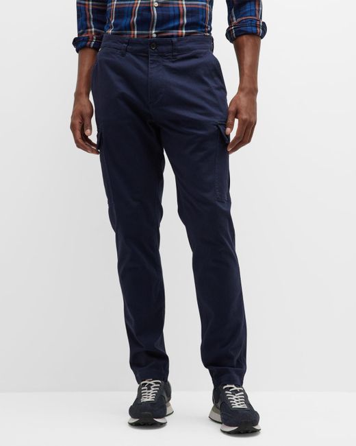 Scotch & Soda Stuart Stretch Twill Cargo Pants in Blue for Men | Lyst