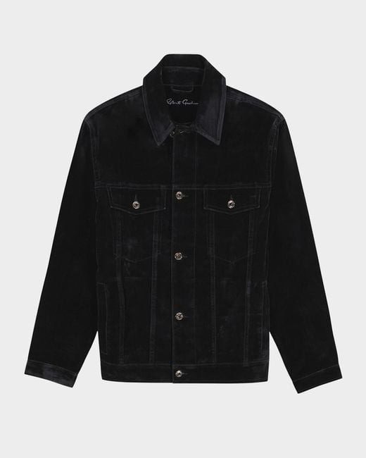 Robert Graham Black Apos;S Celestial Button-Front Trucker Jacket for men