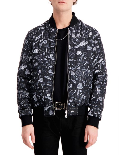 The Very Warm Black La Clippers Reversible Bomber Jacket for men