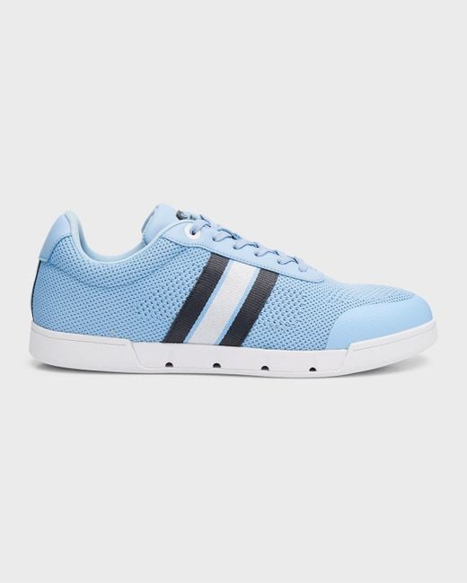 Swims Blue Solaro Knit Low-top Sneakers for men