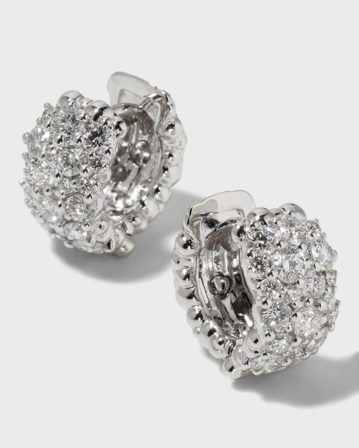 Paul Morelli Metallic Large White Diamond Confetti Hoop Earrings