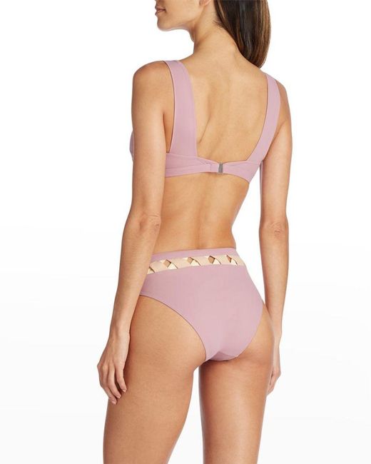 VALIMARE Pink Como Bikini Top