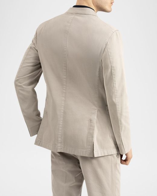 Boglioli Natural Apos;S Garment-Dyed Solid Suit for men