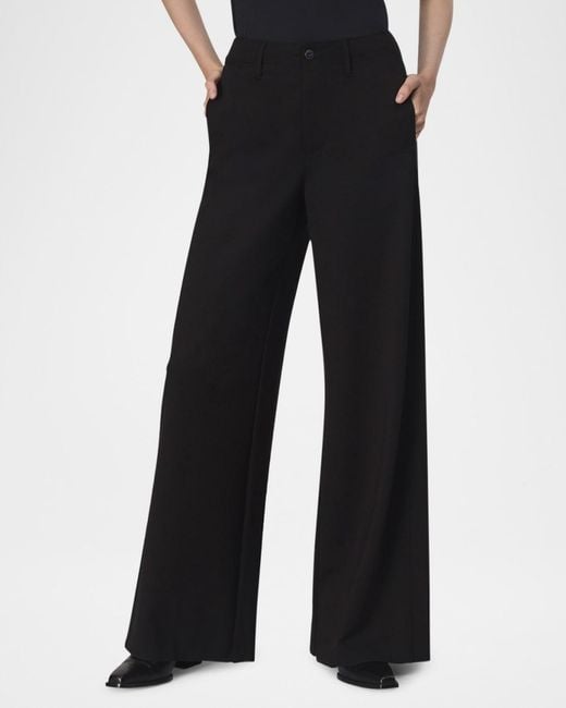 Rag & Bone Blue Sofie Wide-Leg Ponte Pants
