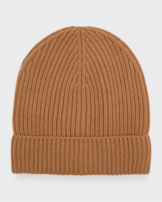 Dolce & Gabbana Brown Ribbed Wool & Cashmere Beanie
