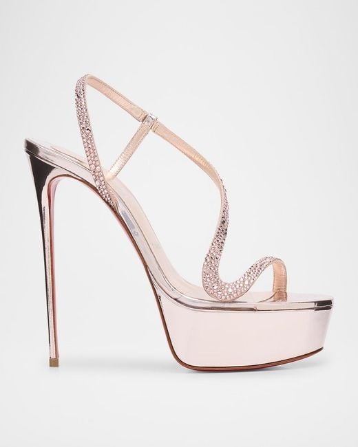 Christian Louboutin 150Mm Rosalie Alta Strass Platform Slingback