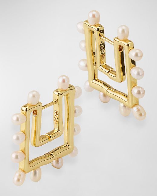 Mignonne Gavigan Metallic Ikram Pearl Earrings
