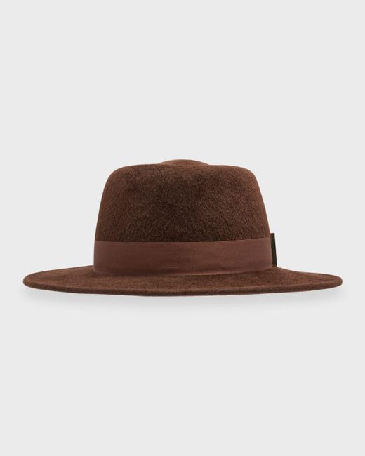 Gigi Burris Millinery Brown Noelle Felt Fedora